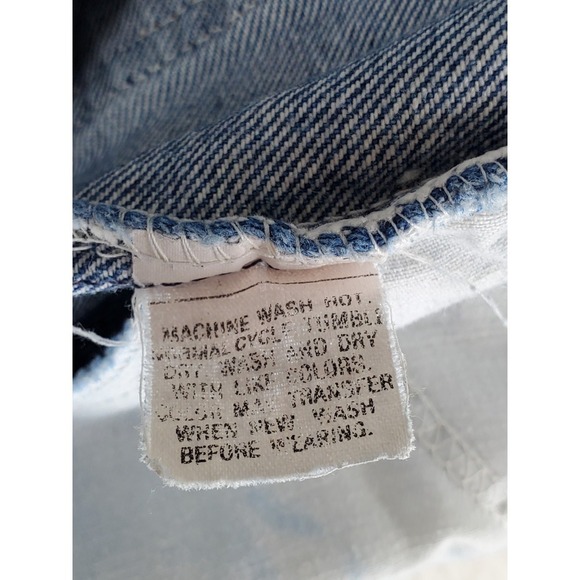 Vtg 80s Levis 509 Blue Jeans Men 38x32 Orange Tab Wide Straigh 05/87 USA (35x31) - Picture 9 of 12